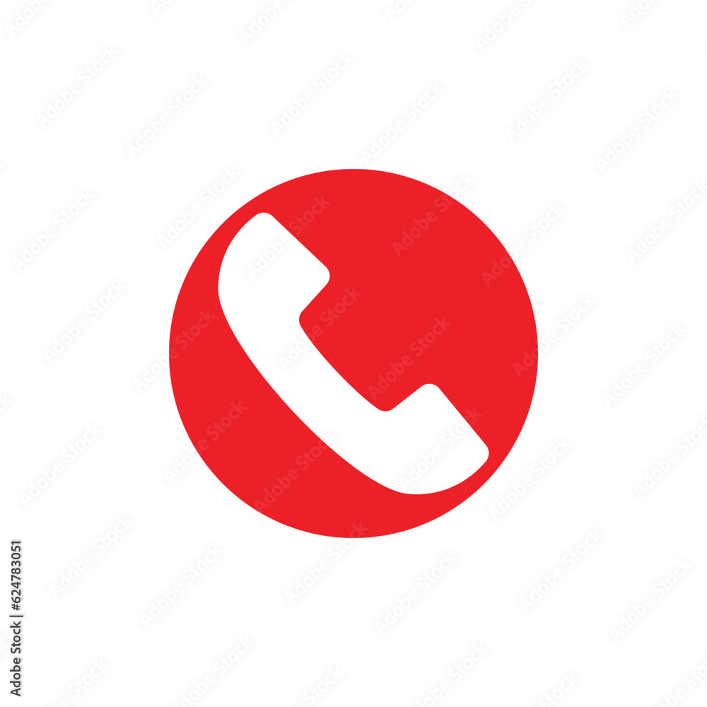 red phone icon Stock Vector | Adobe Stock