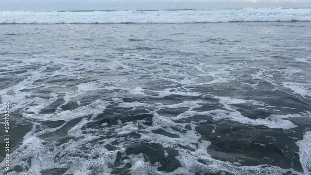 Soft waves of the pacific ocean and the sky. High quality 4k footage Soft waves of the pacific ocean and the sky. High quality 4k footage