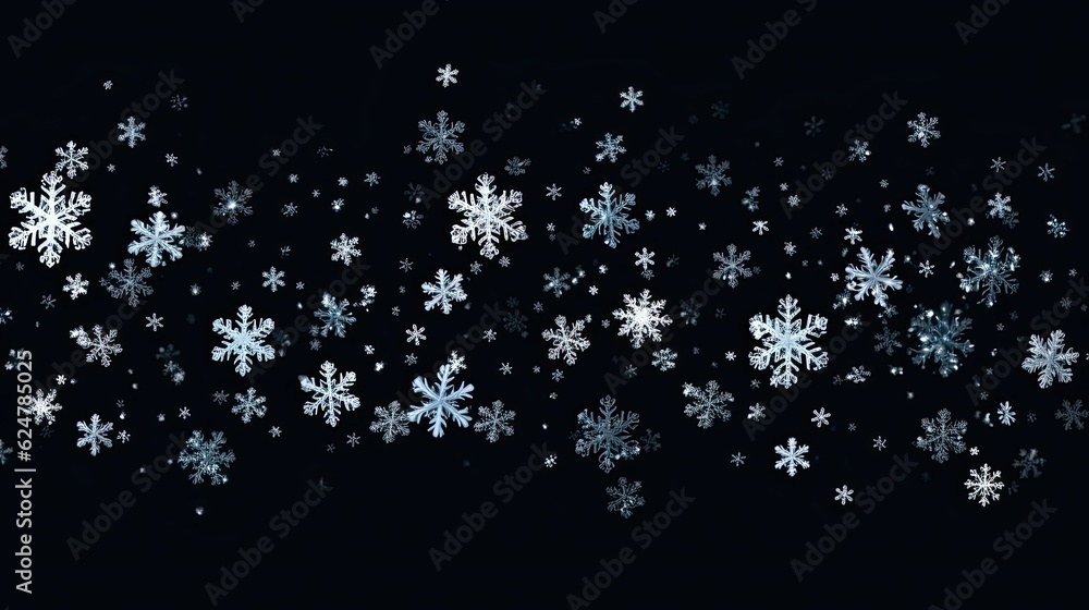 Falling Christmas Shining Transparent Beautiful Little Snow Isolated On Transparent Background Snow Flakes Snow Background Heavy Snowfall Snowflakes In Different Shapes And Forms, generative ai