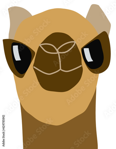 Cute and funny Giraffe Head illustration