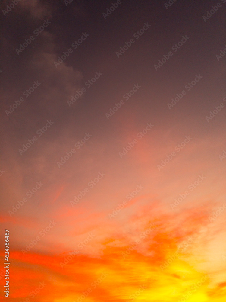 Abstract and pattern of cloud sky Calming coral, Orange, Trend color of the year background