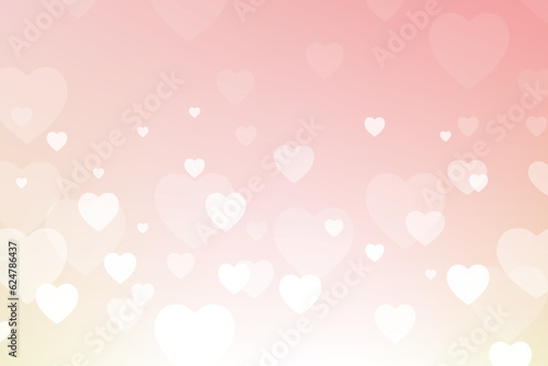 Pink love bokeh heart light background