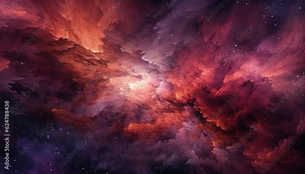 Fototapeta premium Colorgul galaxy, cloud, Generative Ai