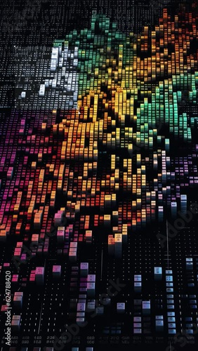 Wallpaper Mural Vertical video abstract technology background Torontodigital.ca