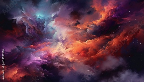 Colorgul galaxy, cloud, Generative Ai