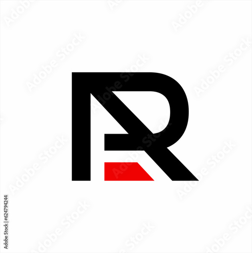 Letter A and R abstract simple vector logo design.