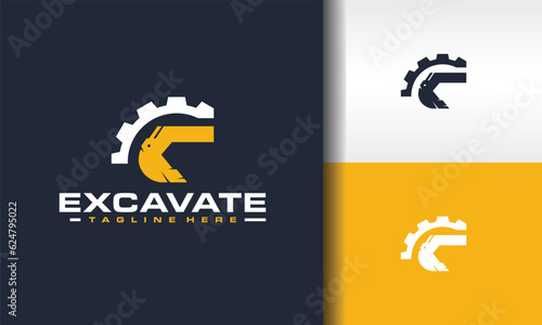 scoop excavator gear logo