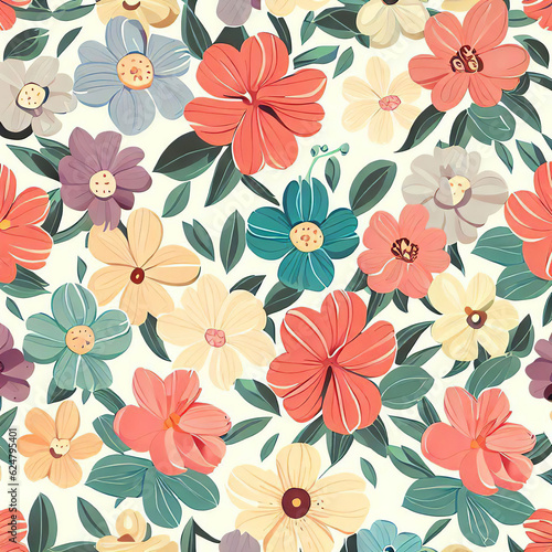 flowers seamless patterns Can be used for invitations, greeting, wedding card