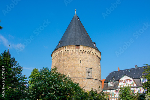 big historical tower (Rieslingsturm) Goslar Lower Saxony (in german Niedersachsen) Germany