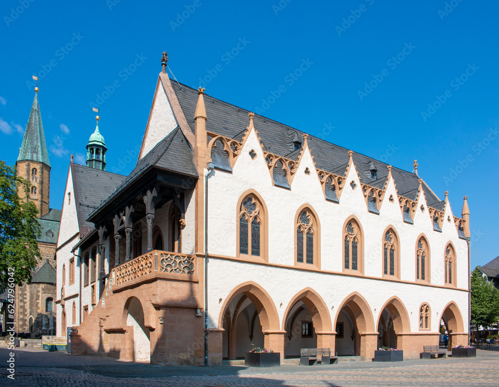 historical city hall (Rathaus) Goslar Lower Saxony (in german Niedersachsen) Germany