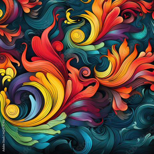 Pattern background depicting a colorful clothes AI Generative