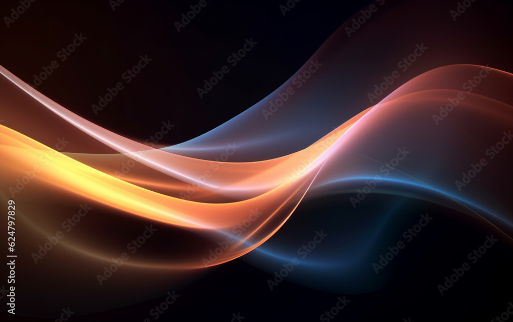 Obraz premium Abstract dark background with smooth soft lines
