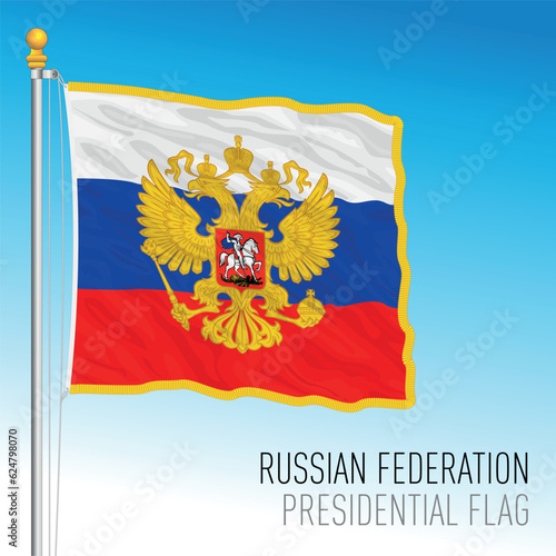 Russian Federation Presidential flag, vector illustration