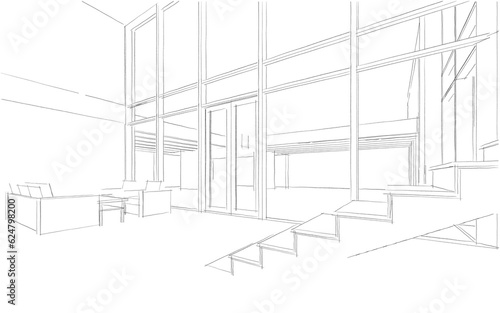 Sketch of house interior