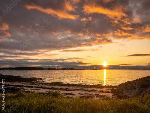 sunset on the sea