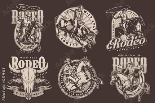 Western show monochrome set flyers