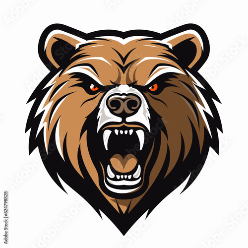 Esport vector logo bear, bear icon, bear head, vector, sticker