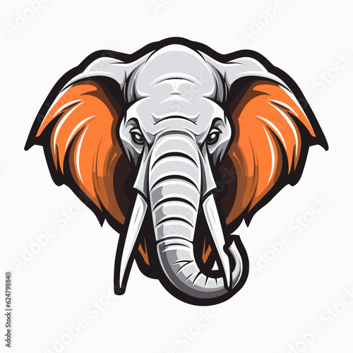 Esport vector logo elephant, elephant icon, elephant head, vector, sticker