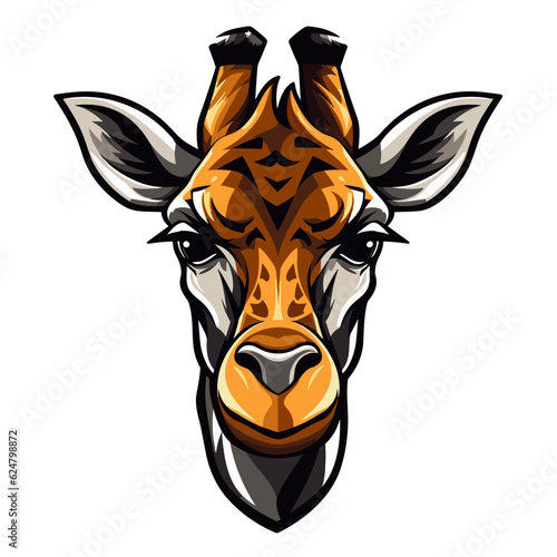 Esport vector logo giraffe, giraffe icon, giraffe head, vector, sticker