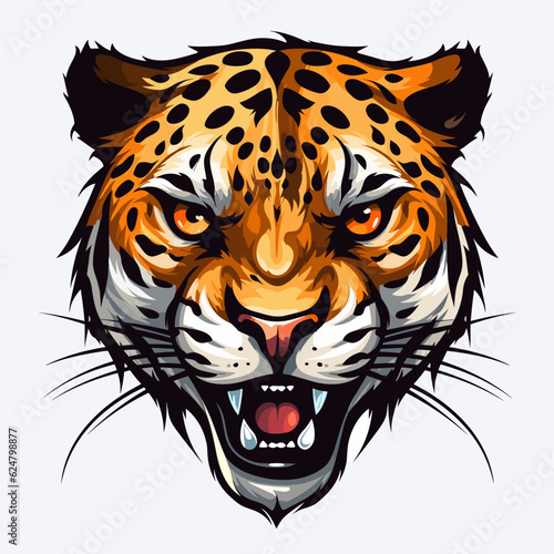 Esport vector logo leopard, leopard icon, leopard head, vector, sticker