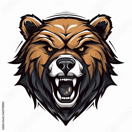 Esport vector logo bear, bear icon, bear head, vector, sticker
