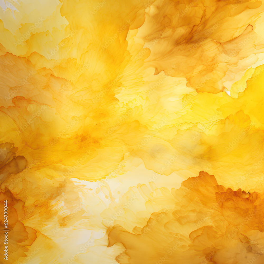 custom made wallpaper toronto digitalAbstract watercolor yellow background. Square background. AI generative.