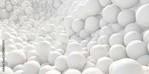 Fototapeta Naklejka Na Ścianę i Meble -  Abstract 3d white background, geometric pattern texture. Generative AI