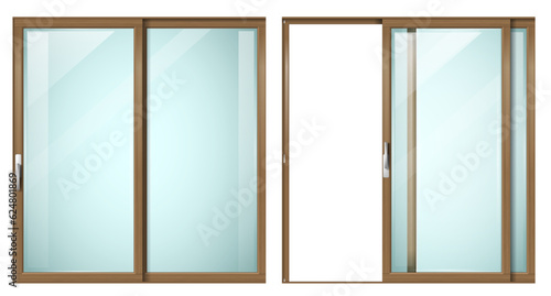 Modern sliding metal wooden door