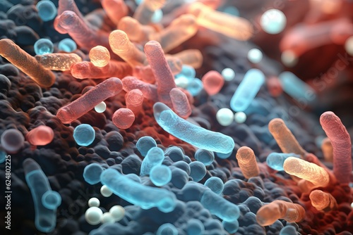 3d rendered illustration of a bacteria photo