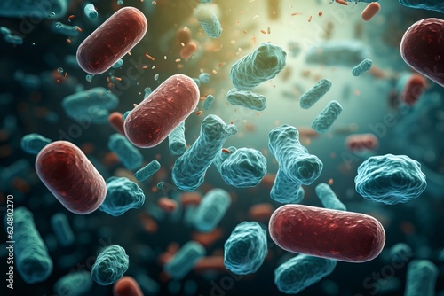 3d rendered illustration of a bacteria photo