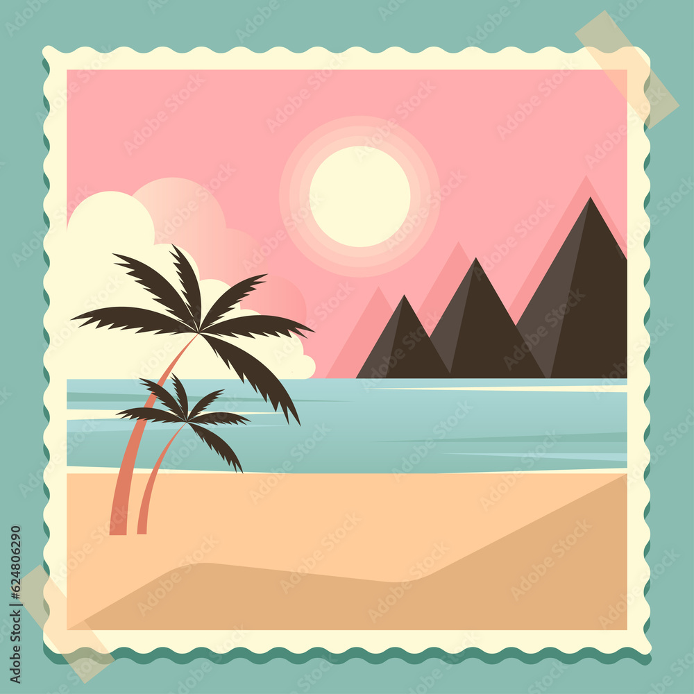 Obraz premium the summer scenery postcard, background