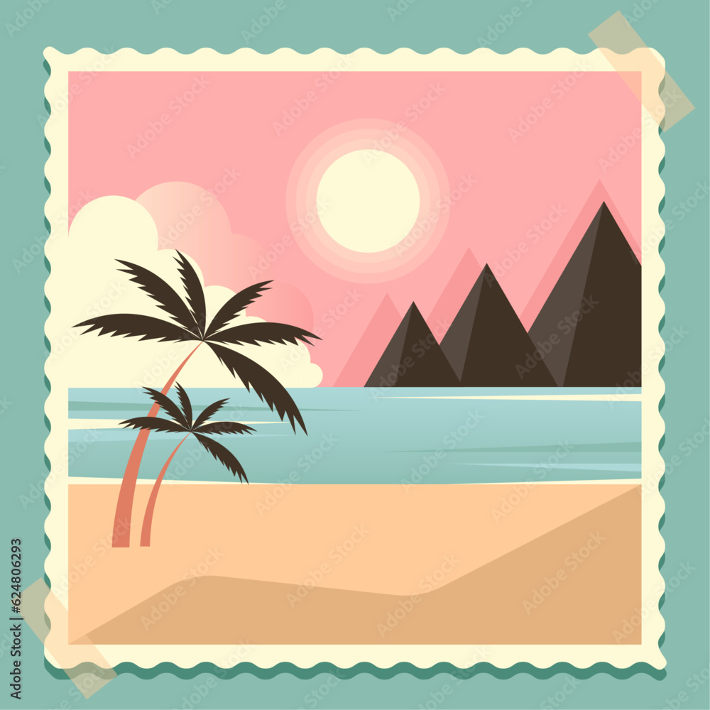 Obraz premium the summer scenery postcard, background