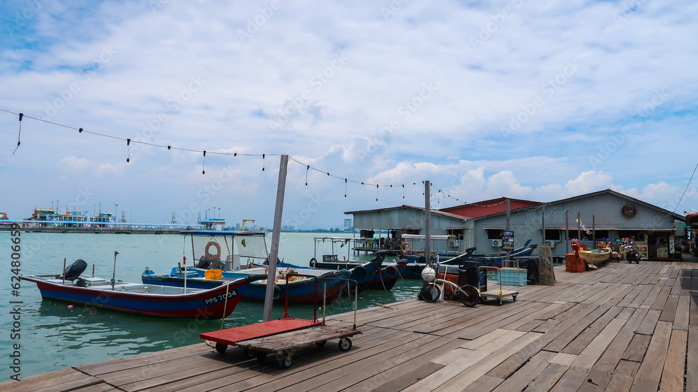 View on a small harbour, Georgetown, Penang, Malaysia View on a small harbour, Georgetown, Penang, Malaysia