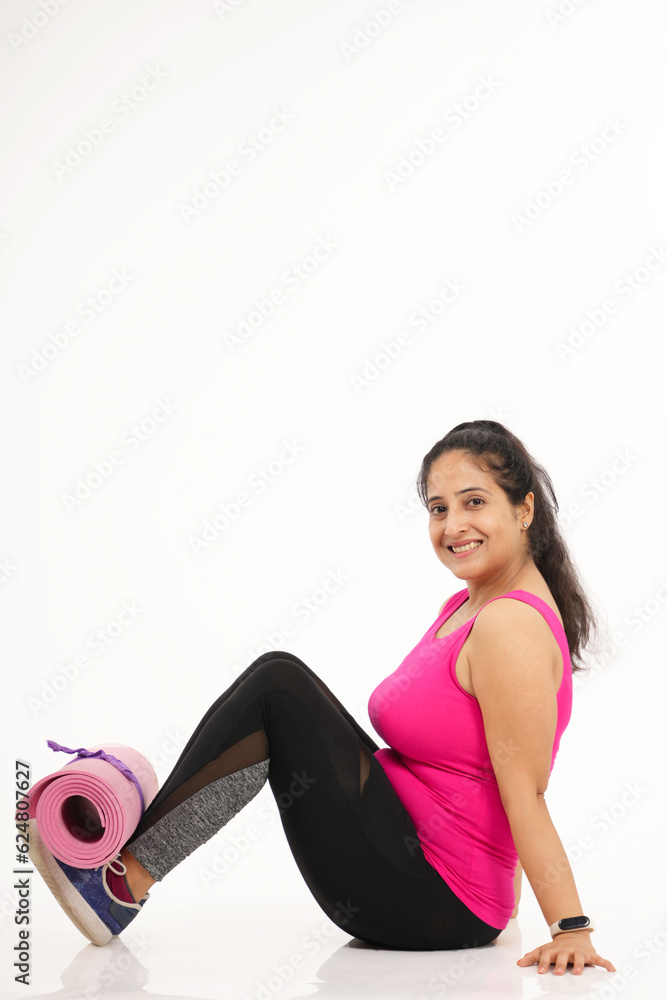 young woman doing fitness exercise young woman doing fitness exercise