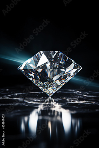 A beautiful royal diamond isolated on a black background