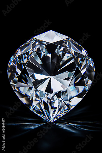 A beautiful royal diamond isolated on a black background