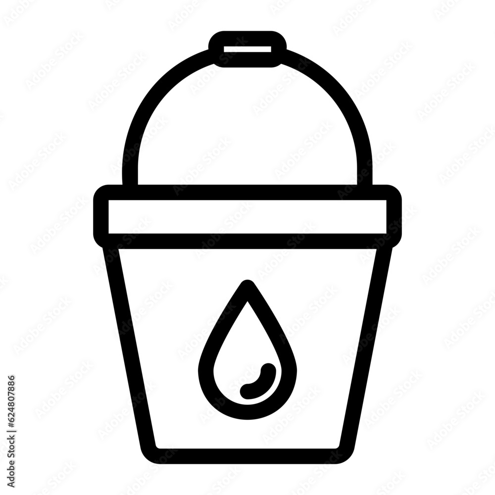 bucket line icon bucket line icon