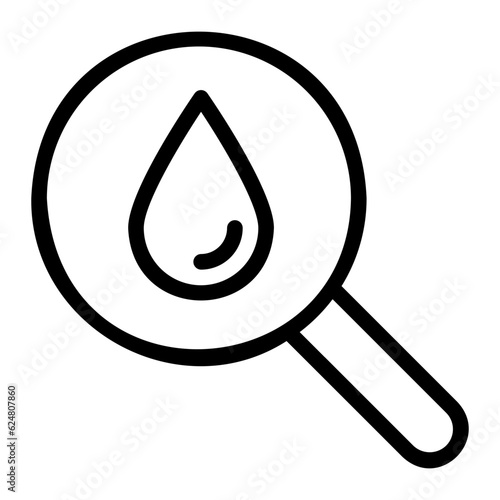 water drop line icon