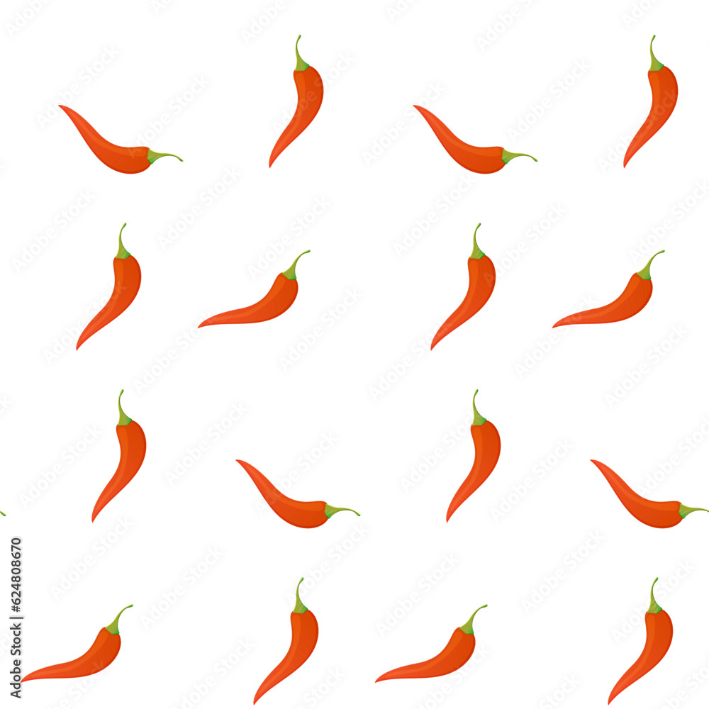 Chilli pepper pattern seamless food vegetable. Mexican Chilli pepper pattern seamless food vegetable. Mexican