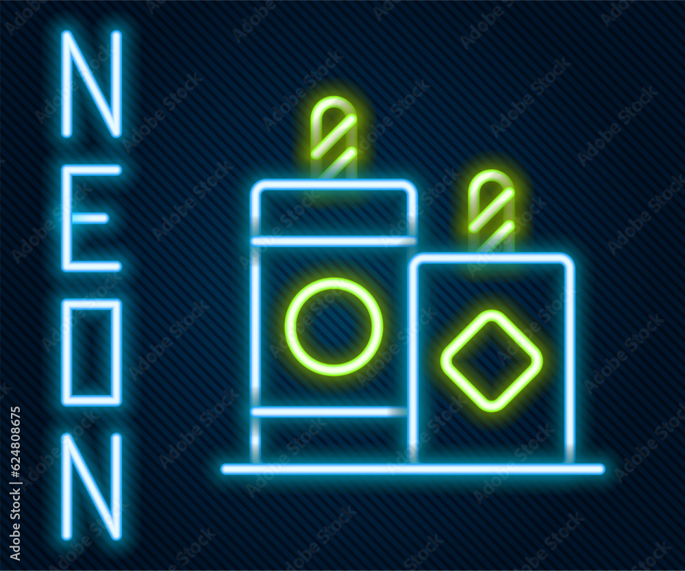 Glowing neon line Firework icon isolated on black background. Concept of fun party. Explosive pyrotechnic symbol. Lighting firecrackers. Colorful outline concept. Vector Glowing neon line Firework icon isolated on black background. Concept of fun party. Explosive pyrotechnic symbol. Lighting firecrackers. Colorful outline concept. Vector