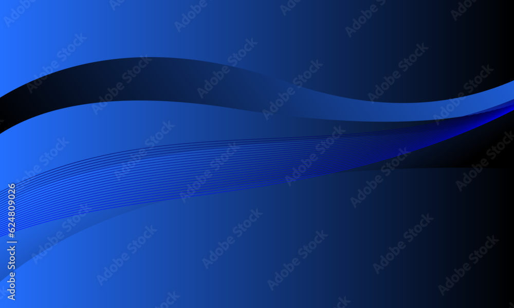 blue wave curve business lines smooth gradient abstract background