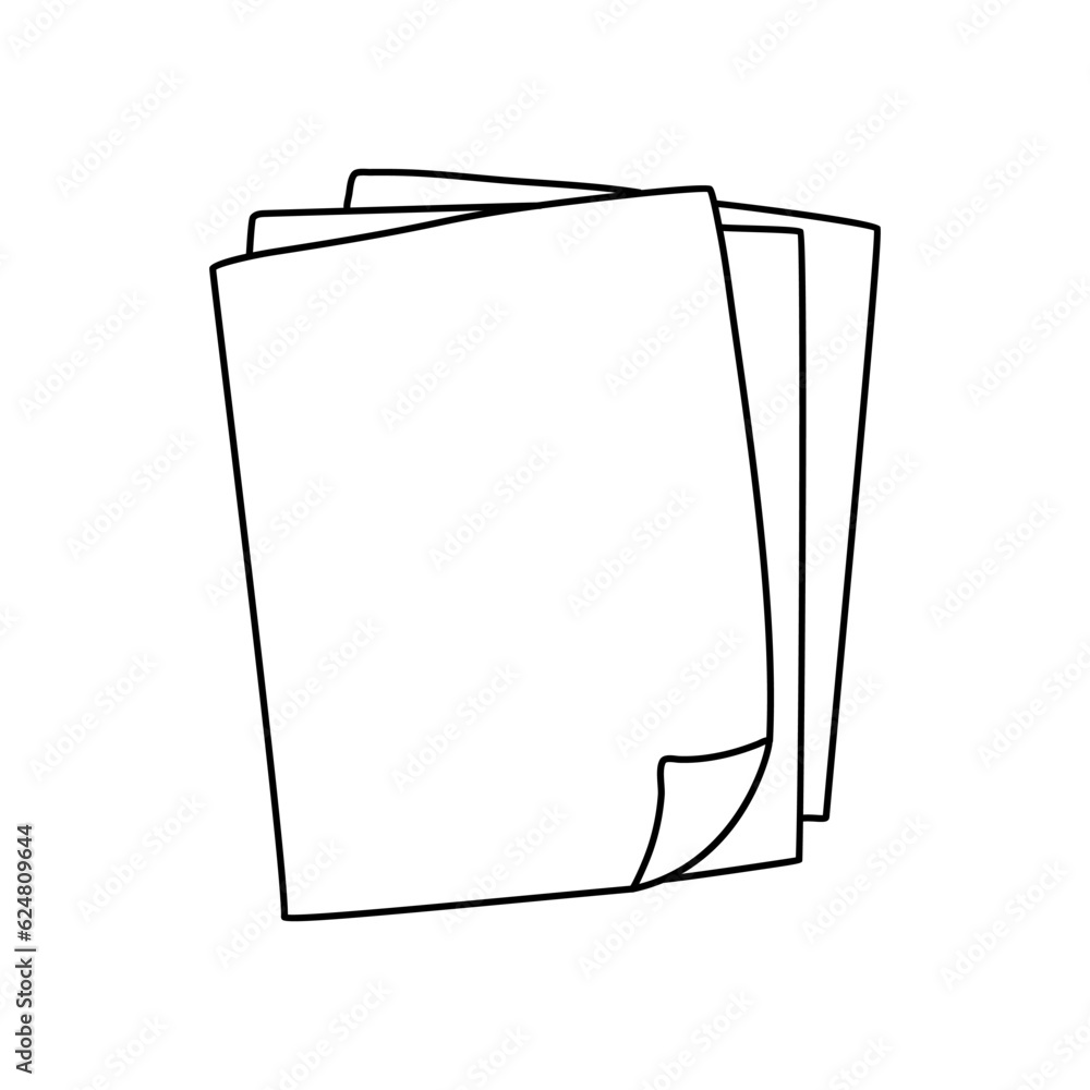 doodle document paper with hand drawn style vector doodle document paper with hand drawn style vector