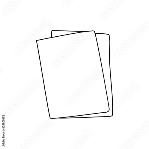 doodle document paper with hand drawn style vector