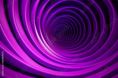 Fantasy background with purple curve lines vortex. Mesmerizing 3D rendering. Computer digital drawing. Stock illustration. Generative AI © Kishore Newton