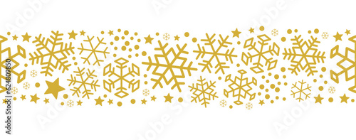 Weihnachtliche Bordüre mit Schneeflocken