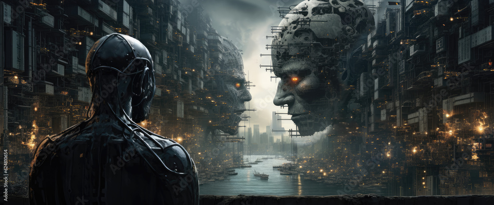 Battle of two AIs, high technology dystopia, mind control, fascism ...