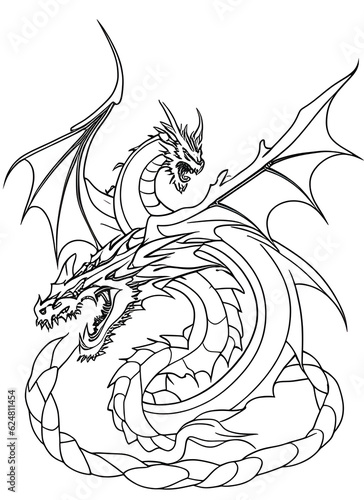 Wallpaper Mural dragon design, generative ai Torontodigital.ca