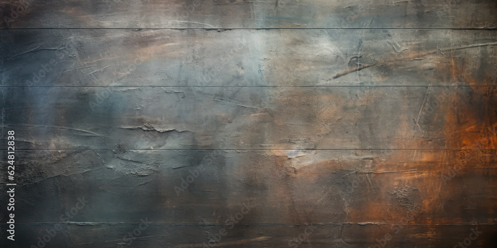 Obraz premium steel metal, grunge rusty texture, soft blur fancy background, dark gray black wallpaper