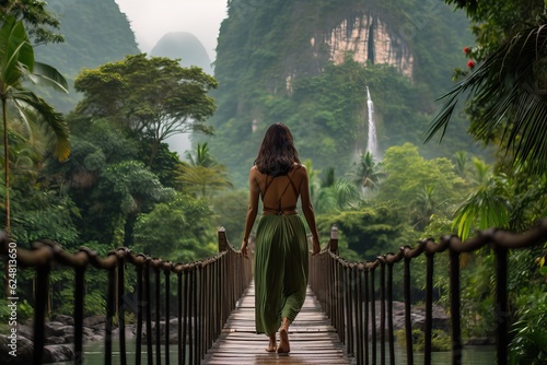 Woman communing with nature...