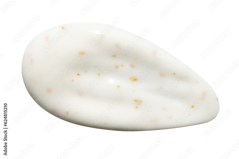 Smear of cream with 24 carat gold on an empty background. isolated Smear of cream with 24 carat gold on an empty background. isolated